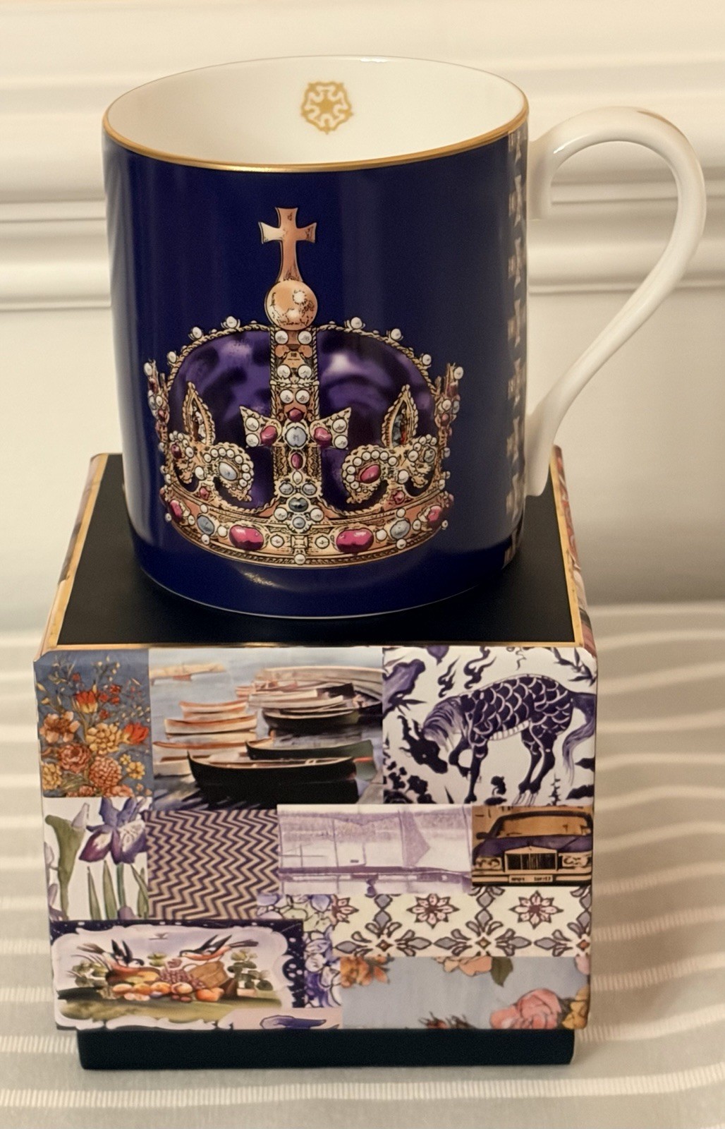 NEW Halcyon Days King Henry VIII Crown Mug Royal Palaces Bone China Original Box