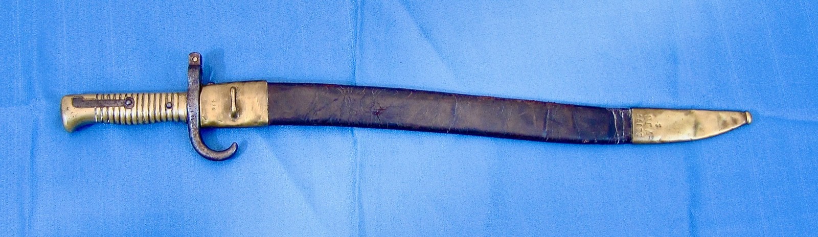 Rare Uruguayan 1895 Modified WERDER Bayonet with Scabbard (F248)