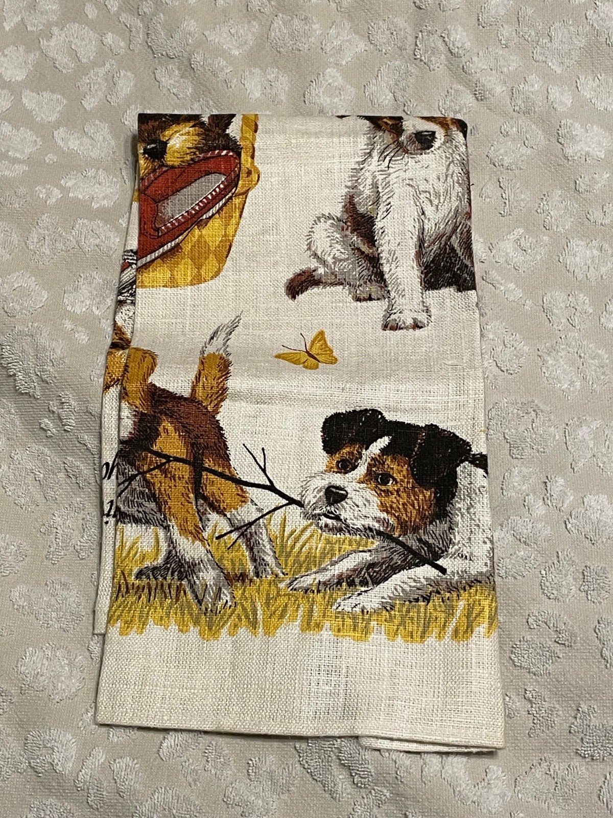 Kay Dee Towel A Dog Gives Comfort Linen Kitchen Towel No Label (Read)