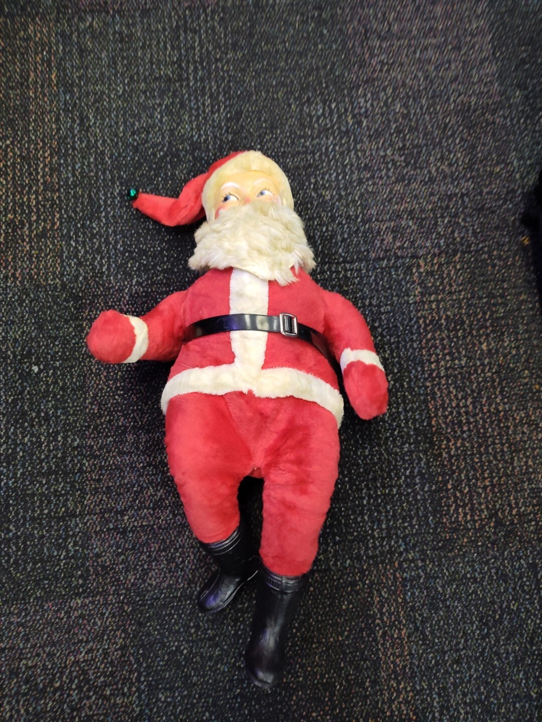 Vintage RARE 40\'s/50\'s Large Plush Musical Santa Doll