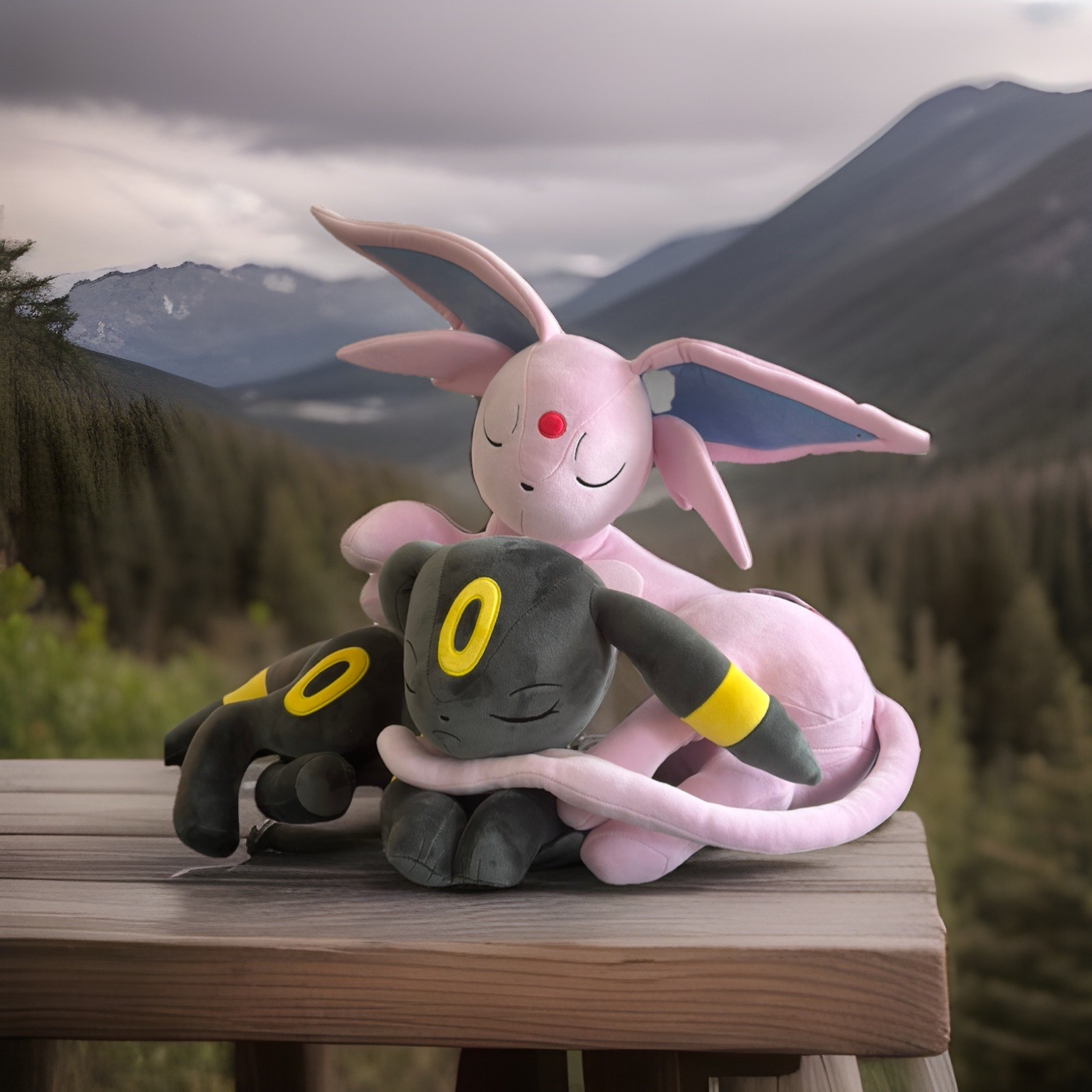 Pokemon Sleeping Espeon and Umbreon (Jazwares)