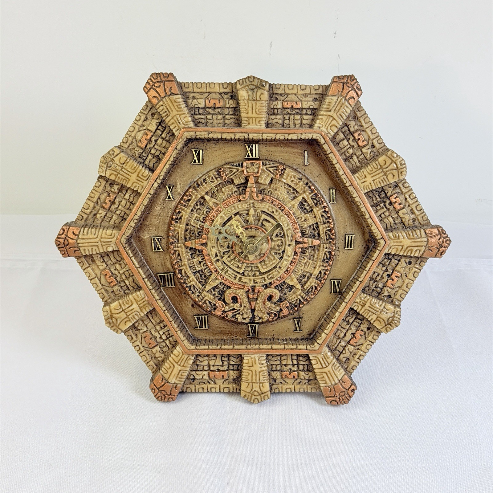 Vintage Mayan Aztec Calendar Wall Clock Tribal Mesoamerican Southwestern Decor Vintage Mayan Aztec Calendar Wall Clock Tribal Mesoamerican Southwestern Decor