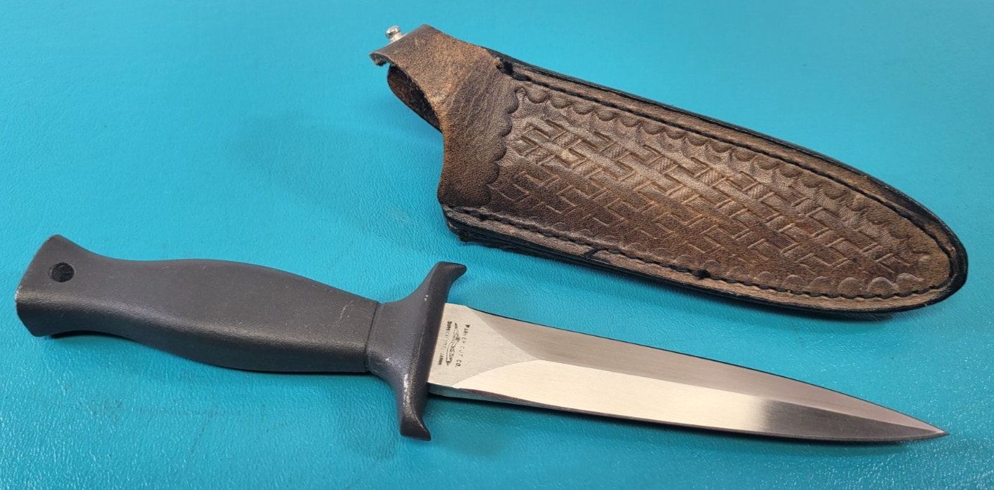 Vintage Parker Cutlery Co. Commando Style Dagger Knife Boot + Sheath TR1575