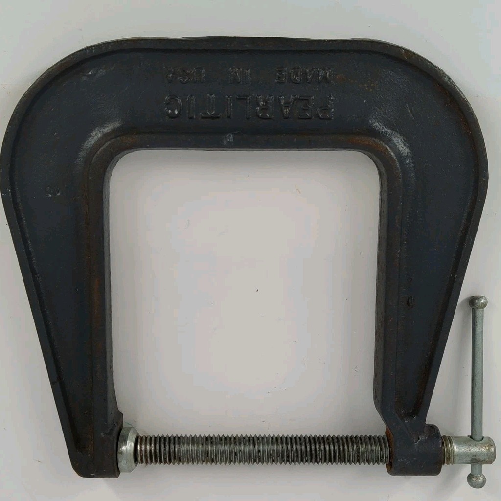 Vintage Craftsman USA 66684 Green Pearlitic C Clamp Working