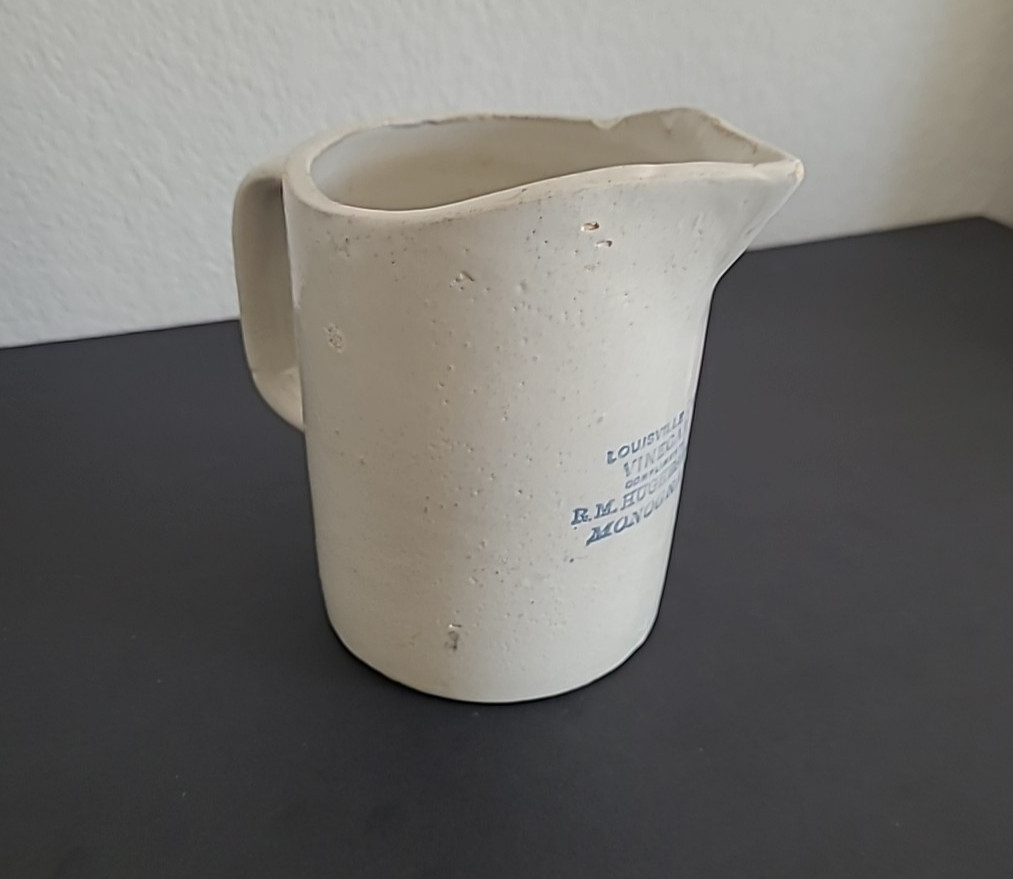 Vintage Stoneware Pitcher R.M Huges & CO. Monogram Louisville KY Vintage Stoneware Pitcher R.M Huges & CO. Monogram Louisville KY