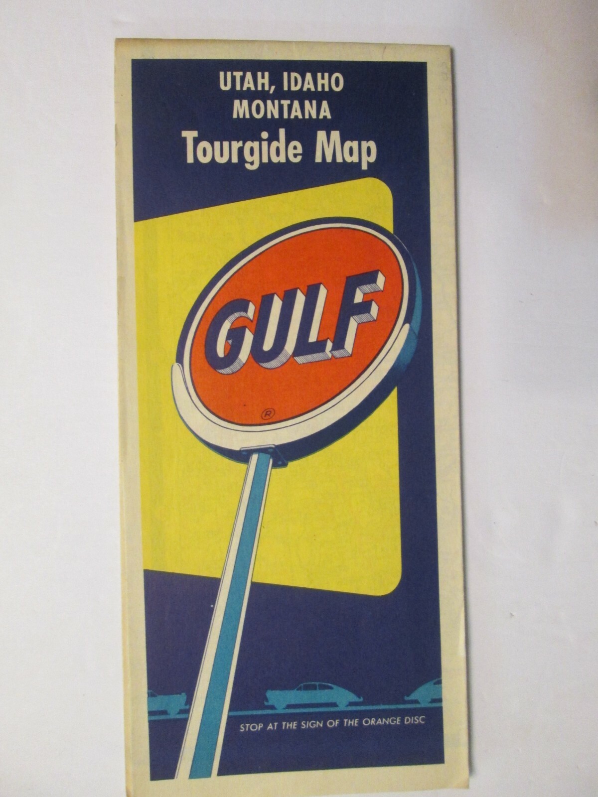 Gulf Tourgide Map of Utah Idaho Montana circa 1949