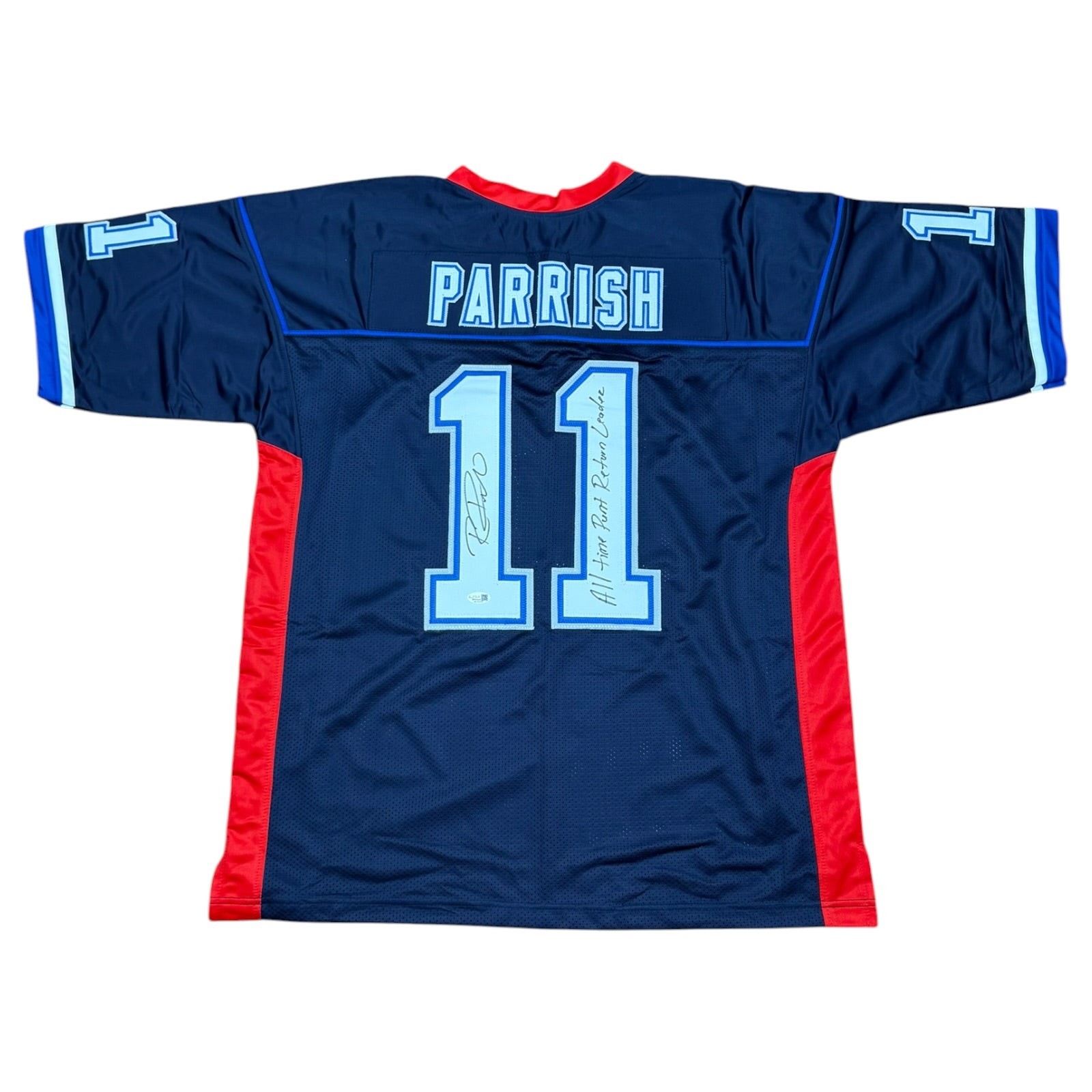 Roscoe Parrish Autographed Buffalo (Blue #11) Custom Stitched Jersey - JSA
