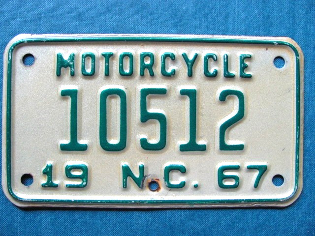 1967 NORTH CAROLINA NC LICENSE PLATE TAG \