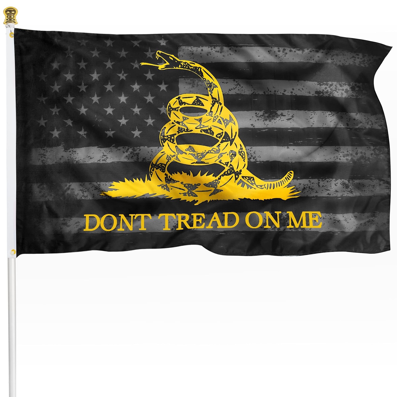 XIFAN Premium Don't Tread On Me Gadsden Black American Flag, 100D Heavy Duty ... XIFAN Premium Don't Tread On Me Gadsden Black American Flag, 100D Heavy Duty ...