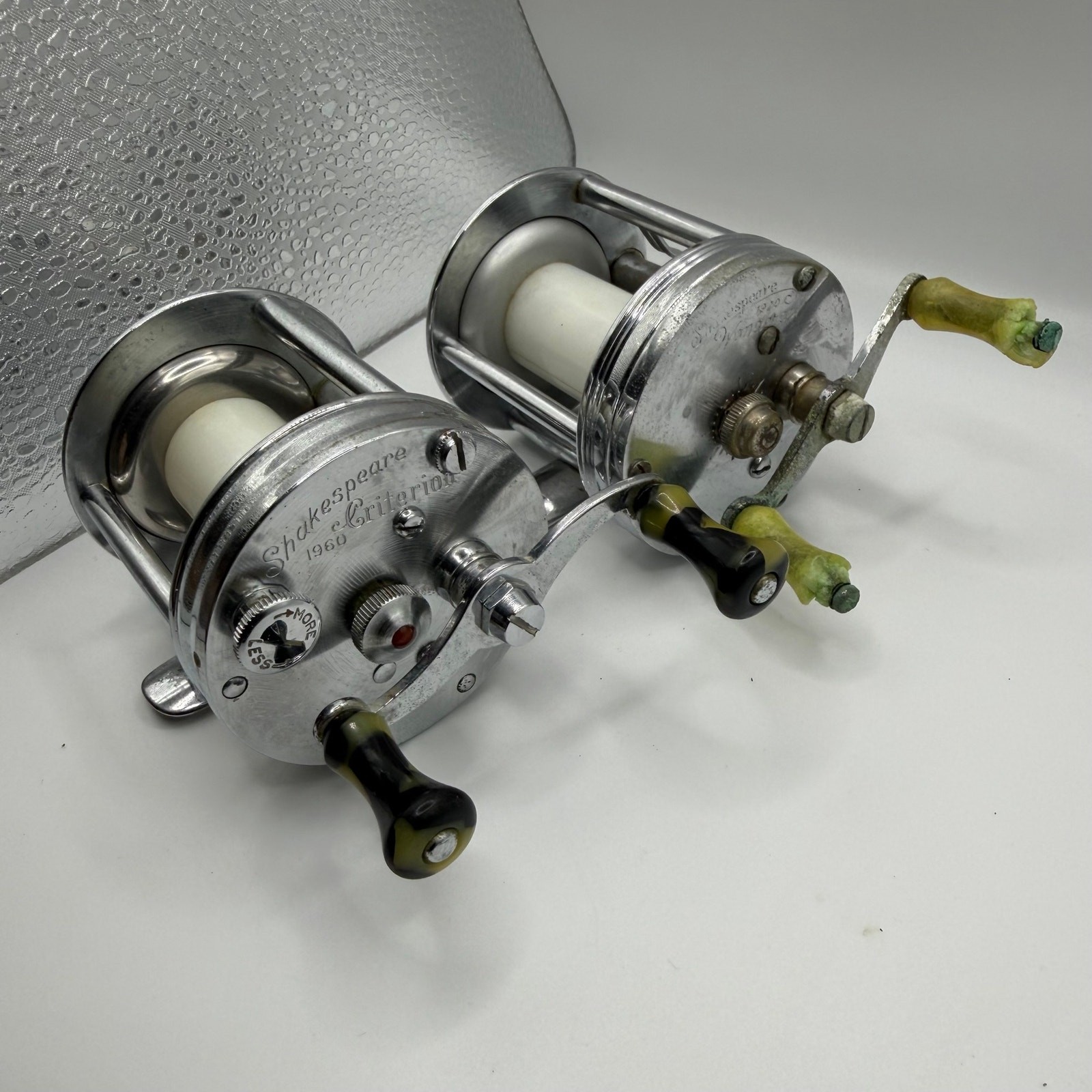 Vintage Shakespeare Criterion 1960 & Pflueger Rocket No.1345 Baitcasting Reels