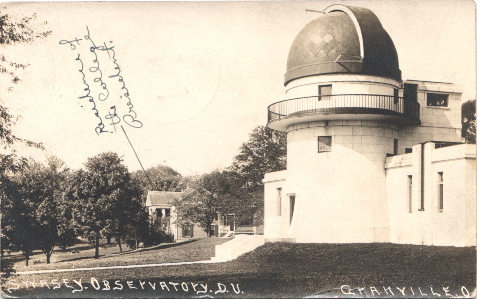 SWASEY OBSERVATORY granville oh c1910 postcard real photo rppc ohio astronomy