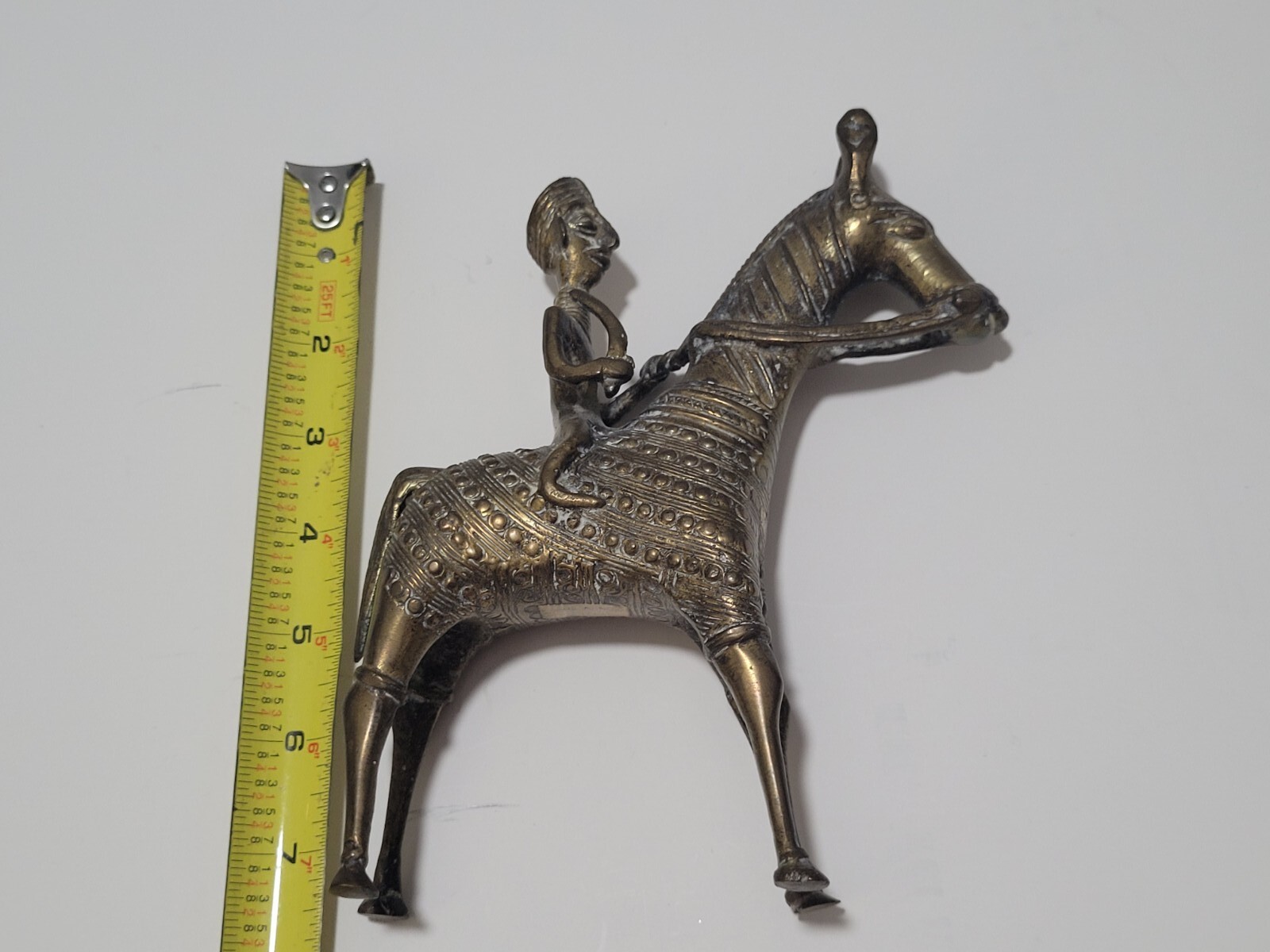 Vtg Antique Handcrafted Brass Indian Dhokra (Dokra) Sculpture Eastern Art