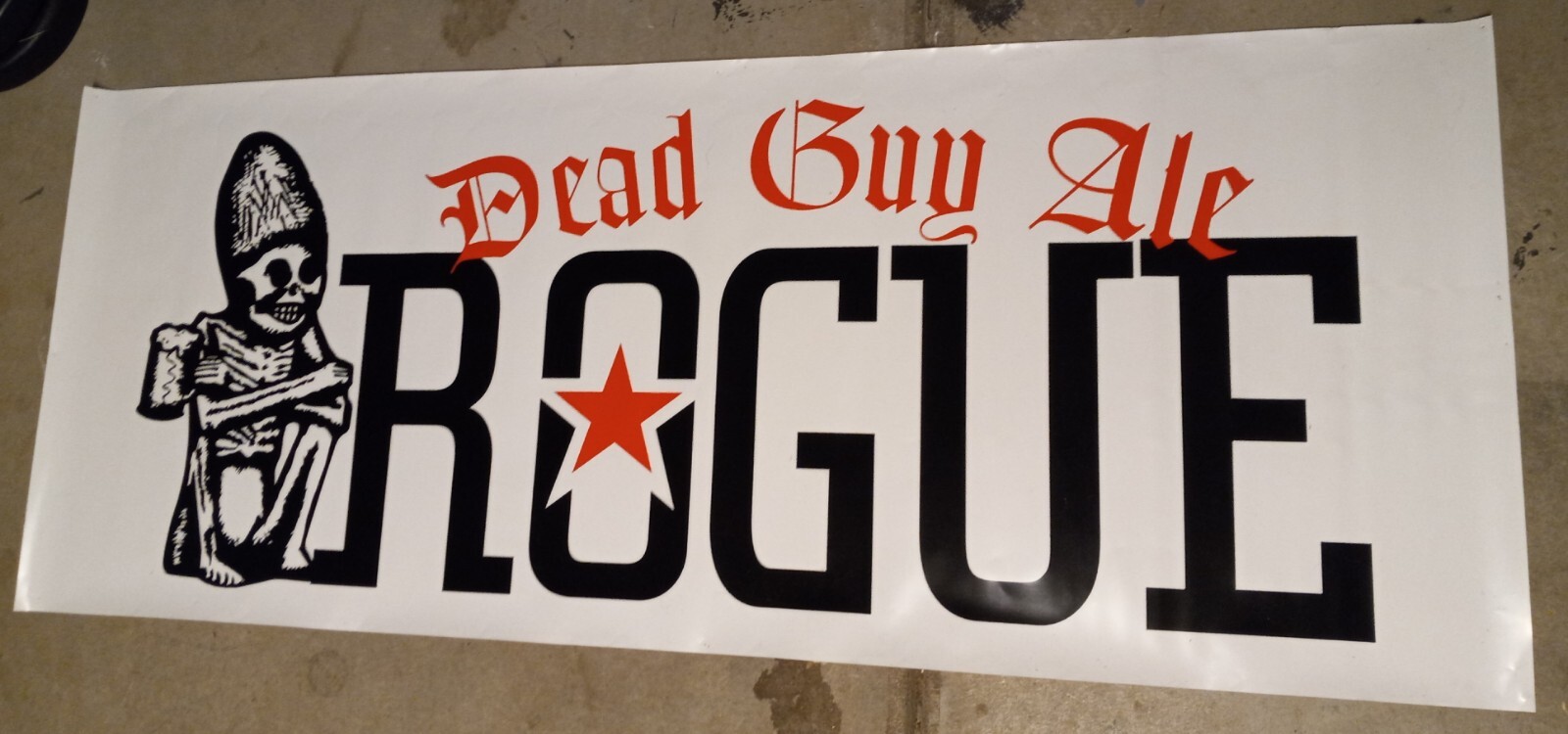 Rogue Ales Dead Guy Ale Logo Newport Oregon Craft Beer Vinyl Banner Sign Large