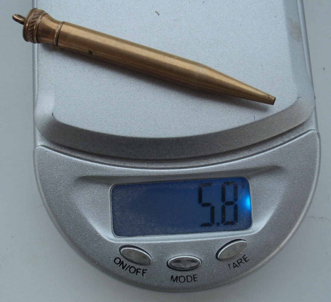 Antique 1920\'s 14KT Gold Filled Miniature Mechanical Pencil marked EHCO