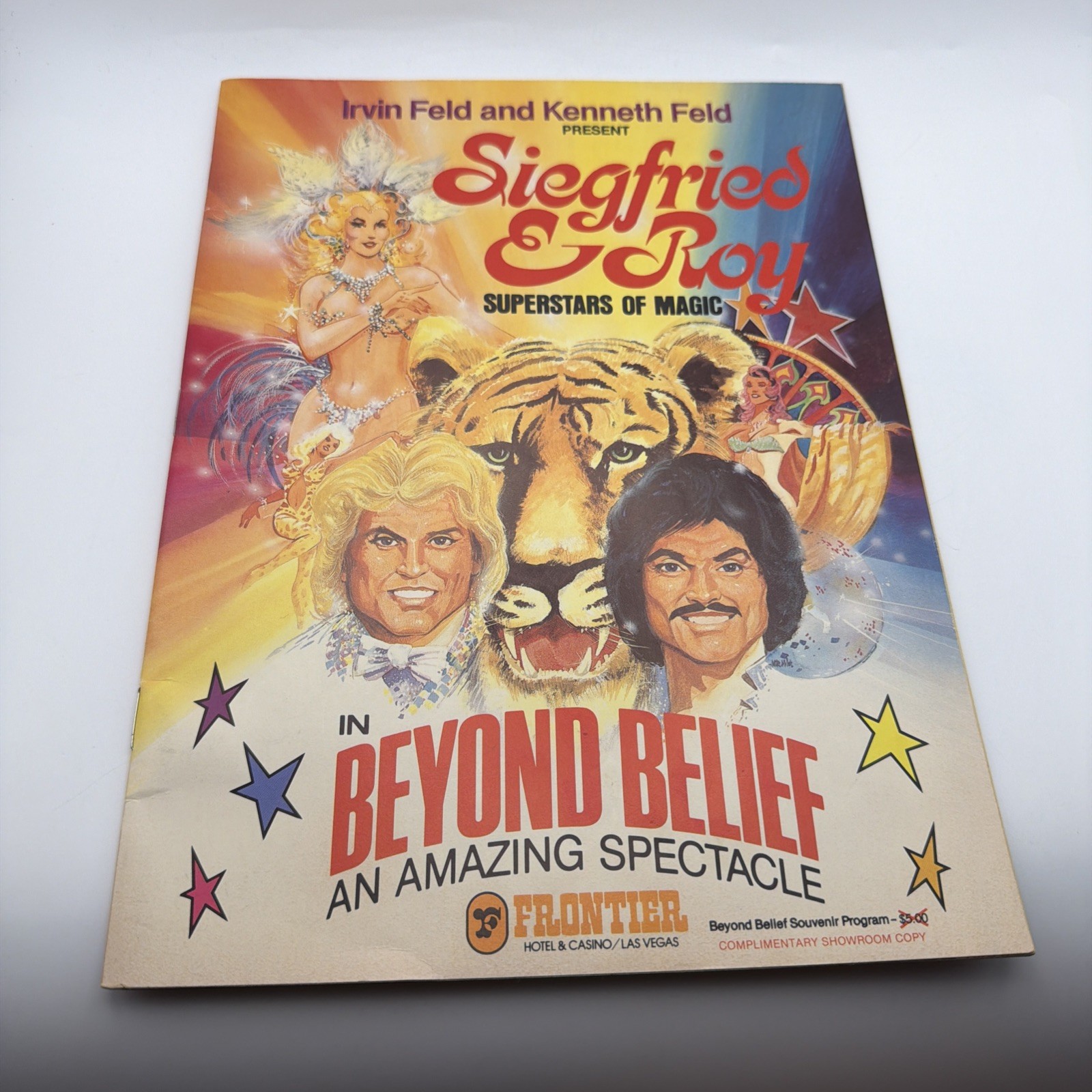 Vintage Siegfried and Roy Las Vegas Frontier Hotel &Casino Program