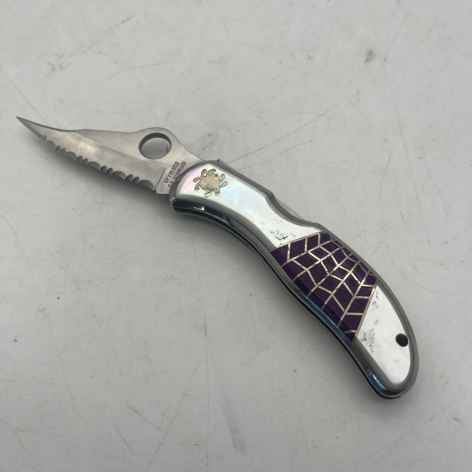 Spyderco Santa Fe Spiderweb G2 Lockback Knife RARE