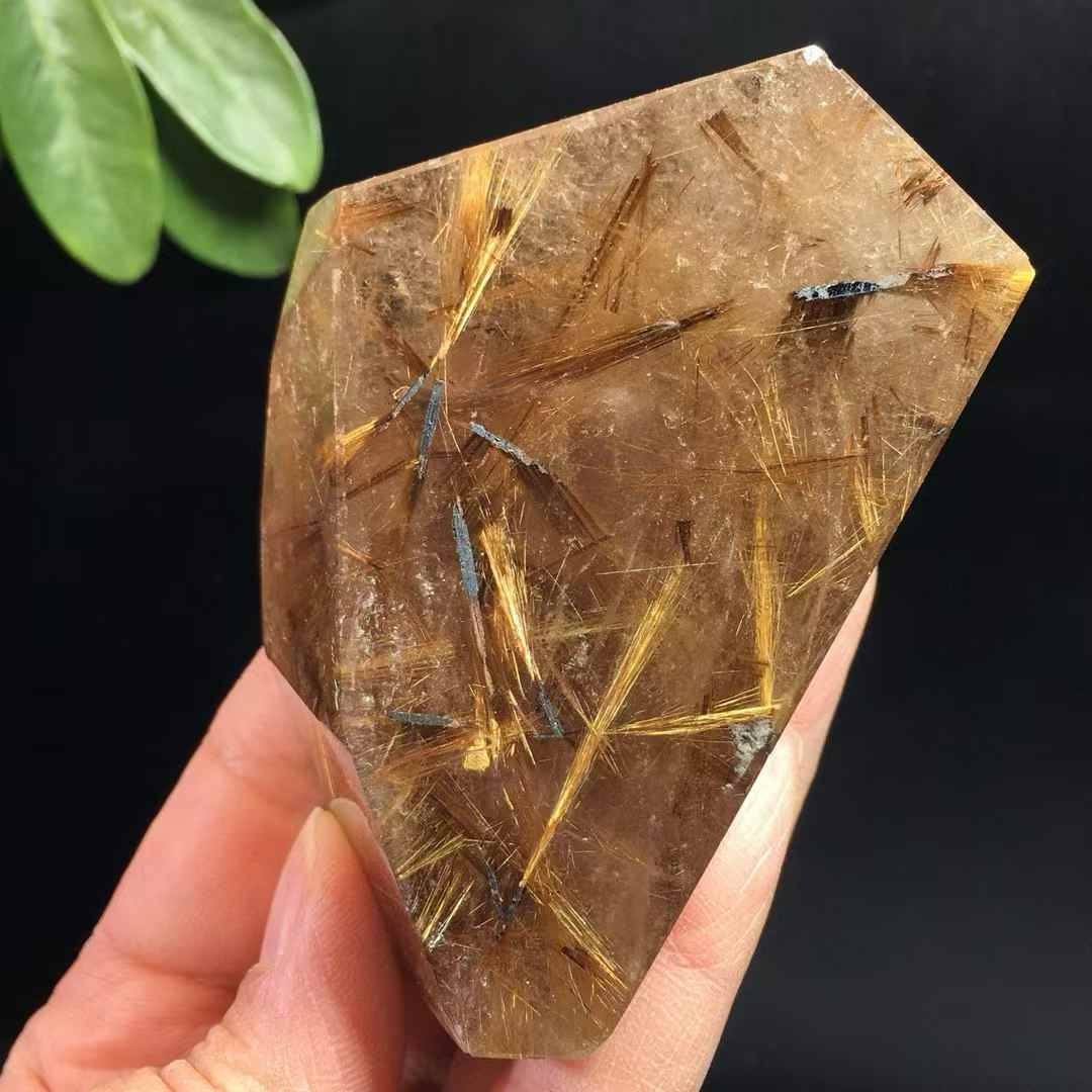 227g Natural Rutilated Quartz Freeform Crystal Mineral Specimen Reiki Decor