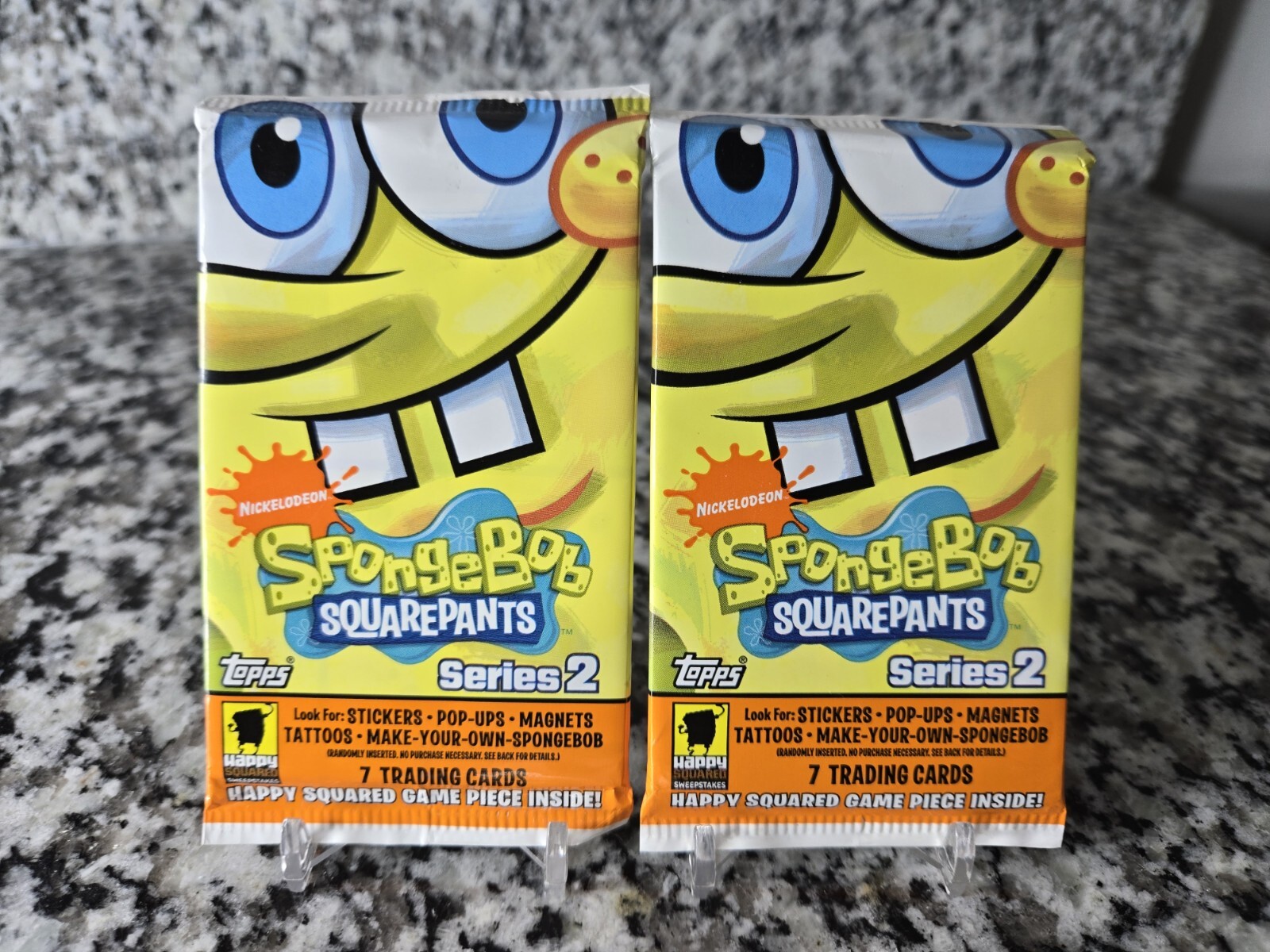 SpongeBob SquarePants Series 2 Trading Cards 2 Sealed Packs Topps 2009 RARE