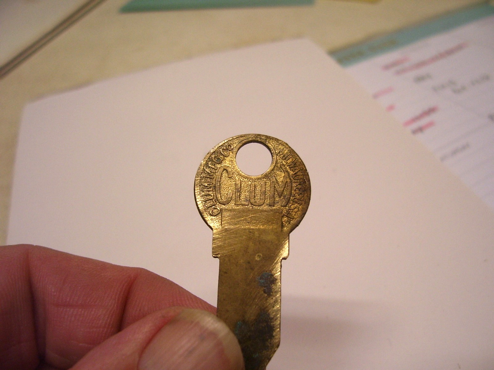 OEM Clum key antique Blank Dodge Bros. Auto Pat’d collectible Brass 1916