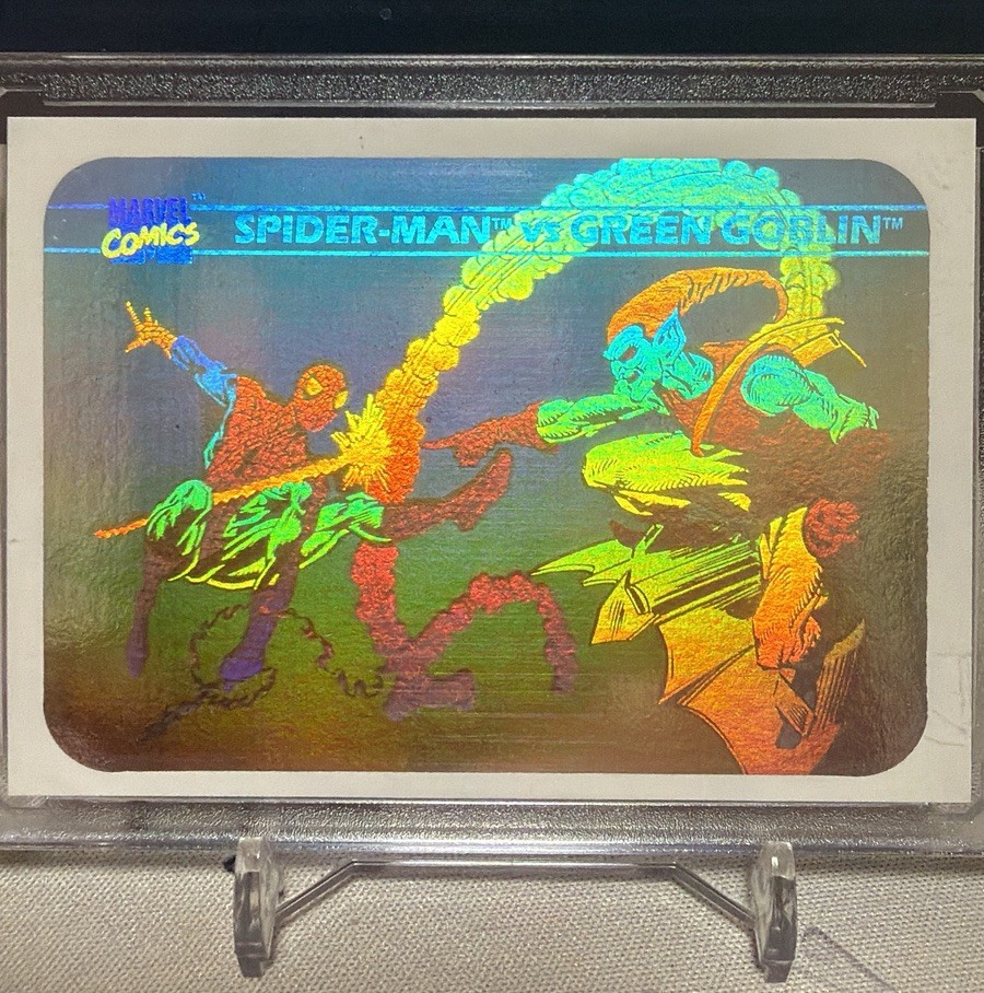 1990 Marvel Spider-Man vs Green Goblin Hologram Limited RARE Vintage