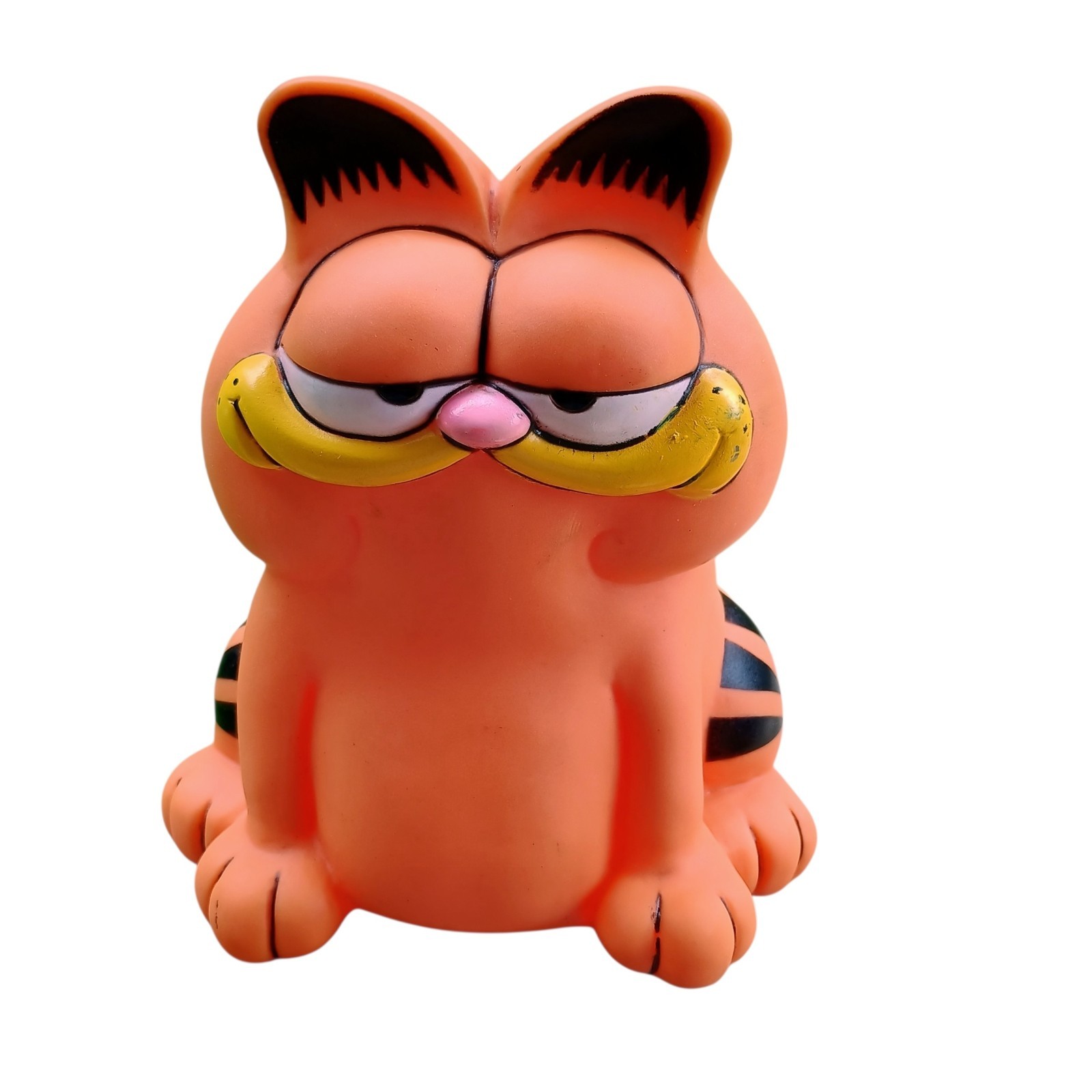 ~Vintage Kats Meow 1978, 1981 Garfield The Cat 6\'\' Sitting Garfield Plastic Bank
