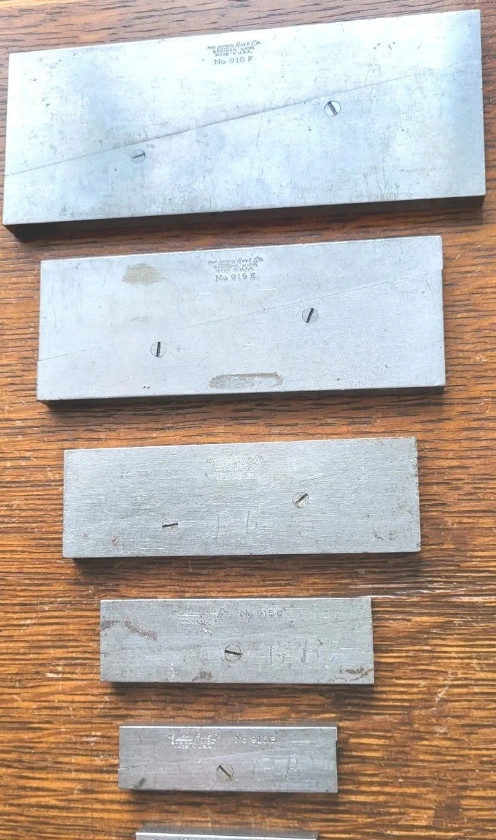Vintage Lufkin Rule No. 915 Adjustable Parallel Set (A-F)  Machinist Tools USA