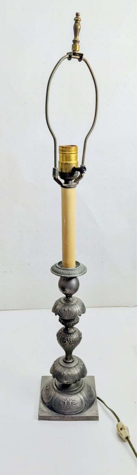 Antique Norblin & Co Silver Plate Poland Table Lamps 14\