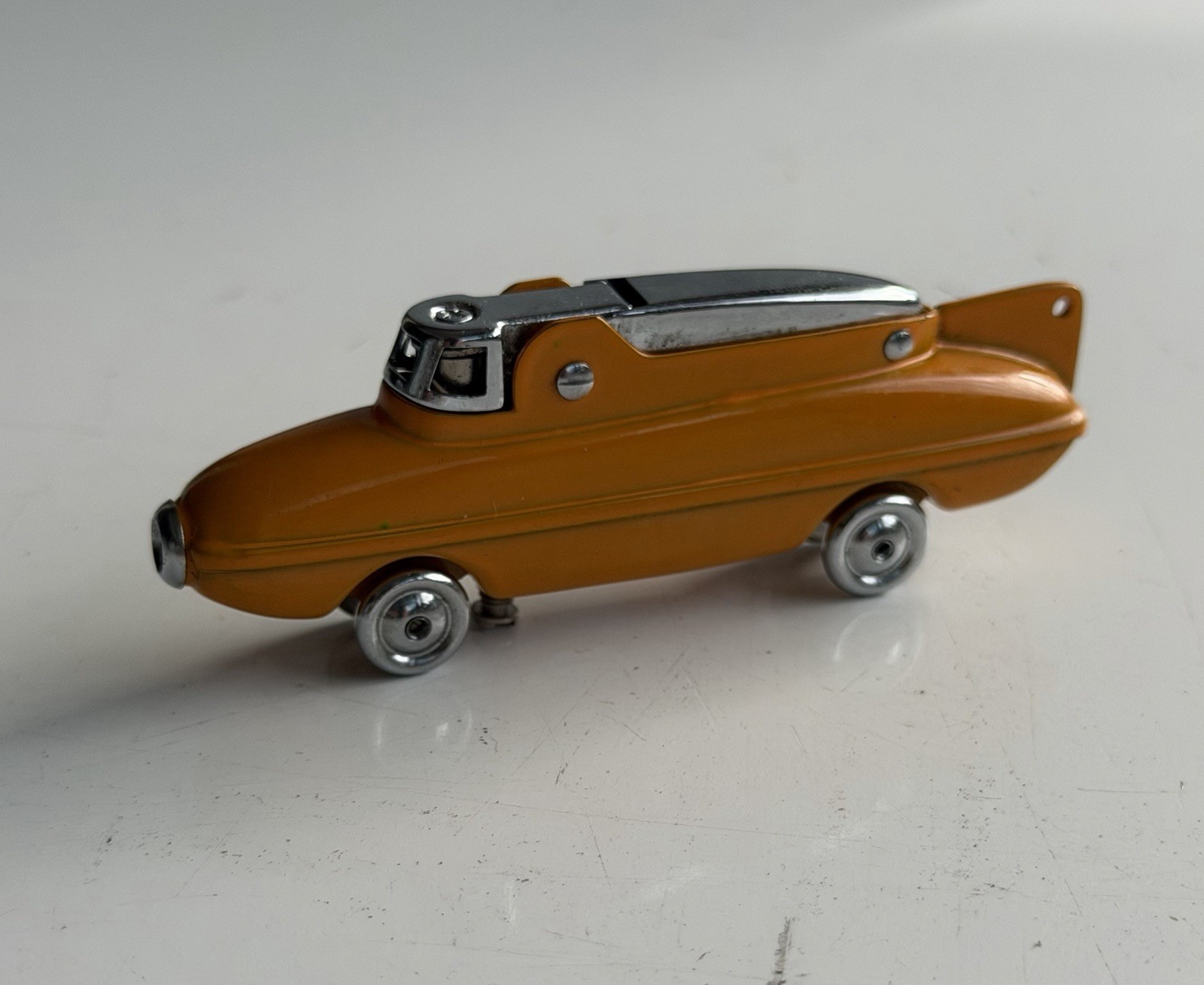 Beautiful Vintage 1960s Sarome Orange Blue-Bird Car Lighter- Very Clean