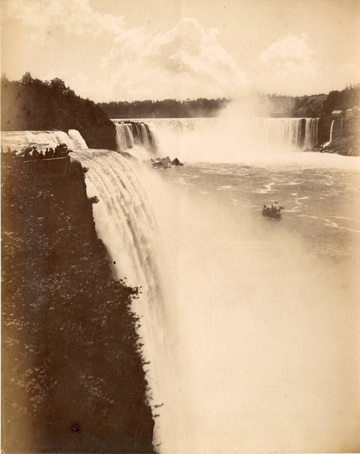 Niagara falls vintage albumen print.  Circa 1900 20x25 Albumen Print 