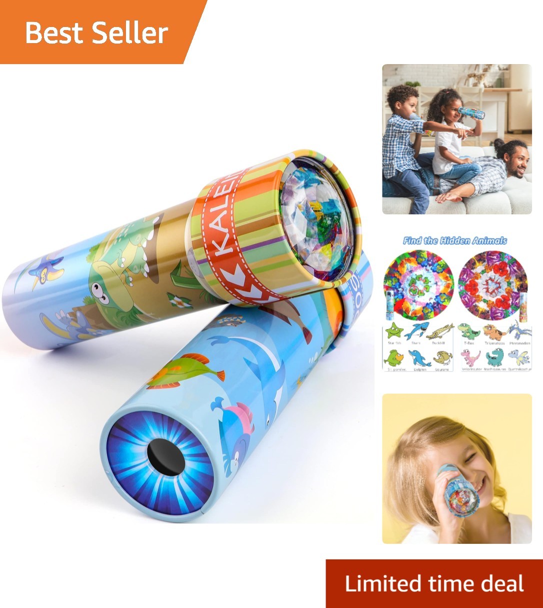Crystal Clear View Kaleidoscopes for Kids - Safe Fun in Two Exciting Themes Crystal Clear View Kaleidoscopes for Kids - Safe Fun in Two Exciting Themes