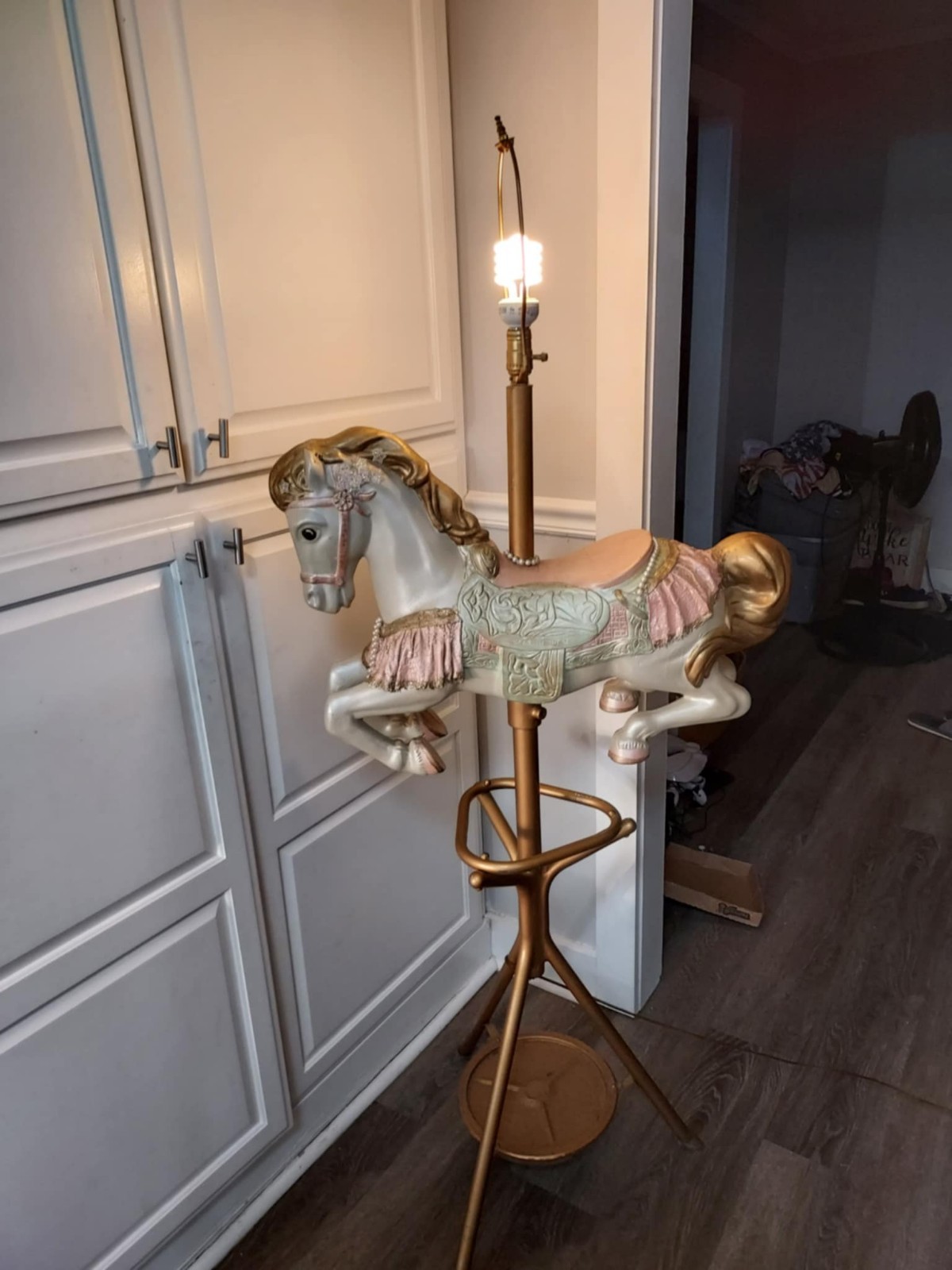 Vintage Carousel Horse Floor Lamp 5\'5\