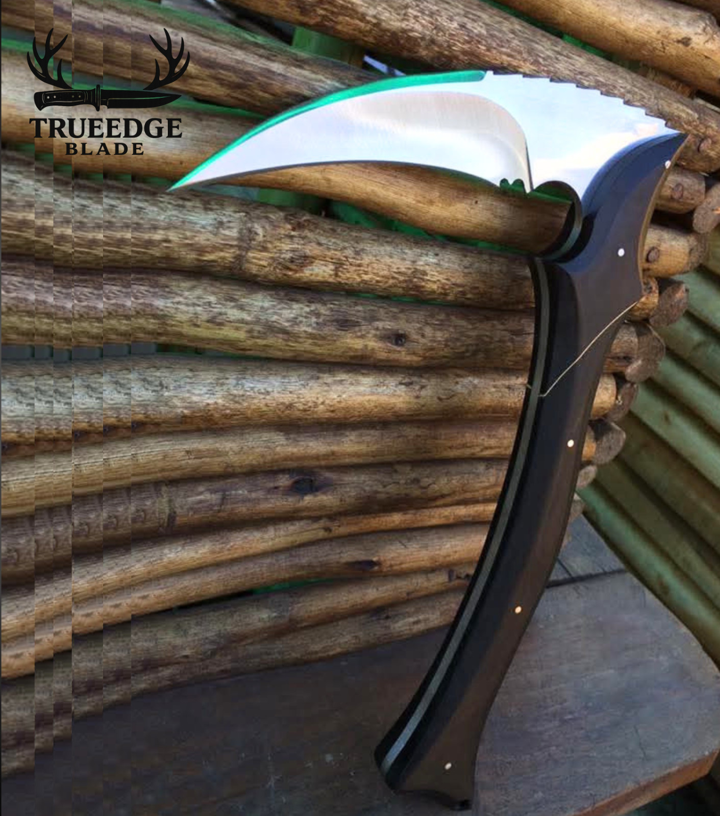 Custom Handmade Traditional Japanese Kama Knife |D2 Steel| Premium Gift Edition.
