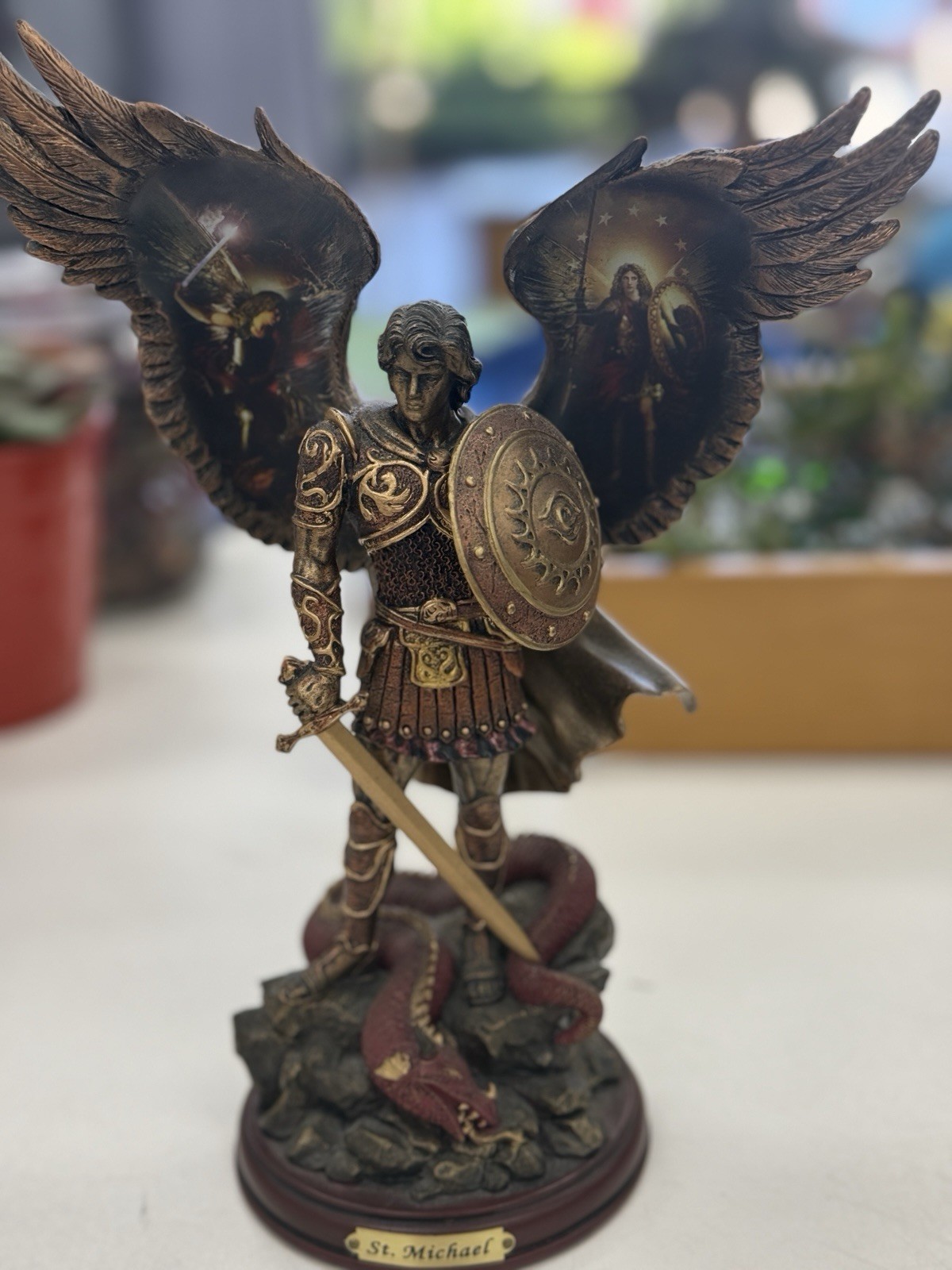 Bradford Exchange – Archangel Michael “Triumphant Warrior” Sculpture – Bronze