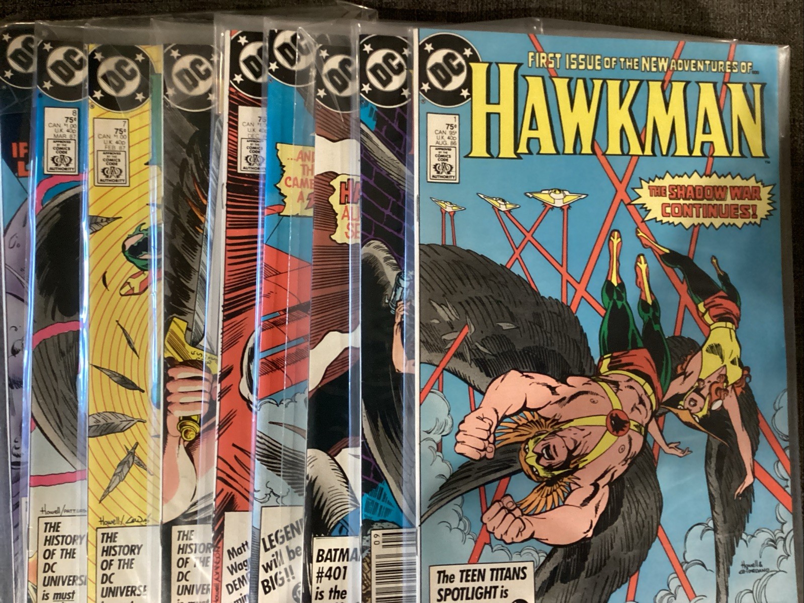 Hawkman #1-9 (DC Comics 1986-1987) 9 Consecutive Issues - Bagged Hawkman #1-9 (DC Comics 1986-1987) 9 Consecutive Issues - Bagged