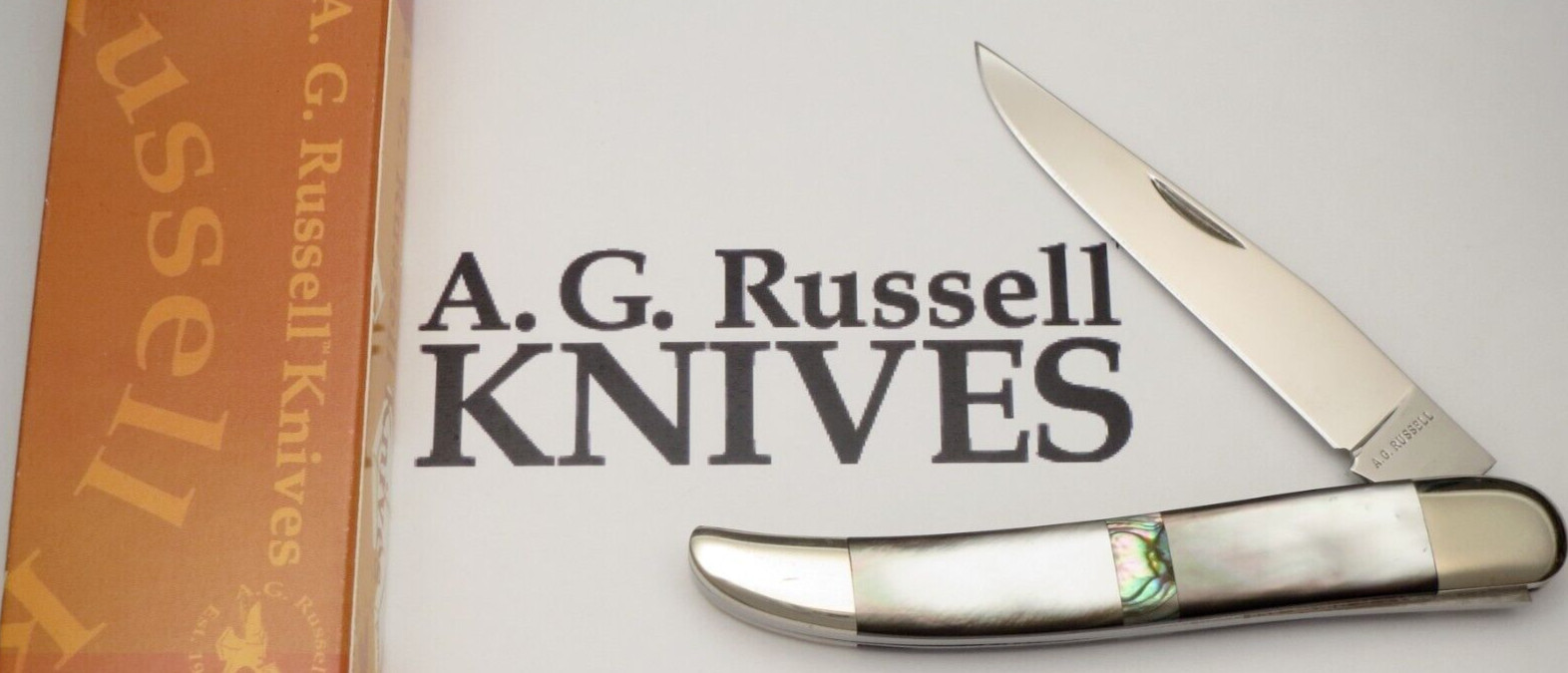 Vintage AG RUSSELL – Seki Japan Bolster Lock Folding Knife – Black Pearl - MINT