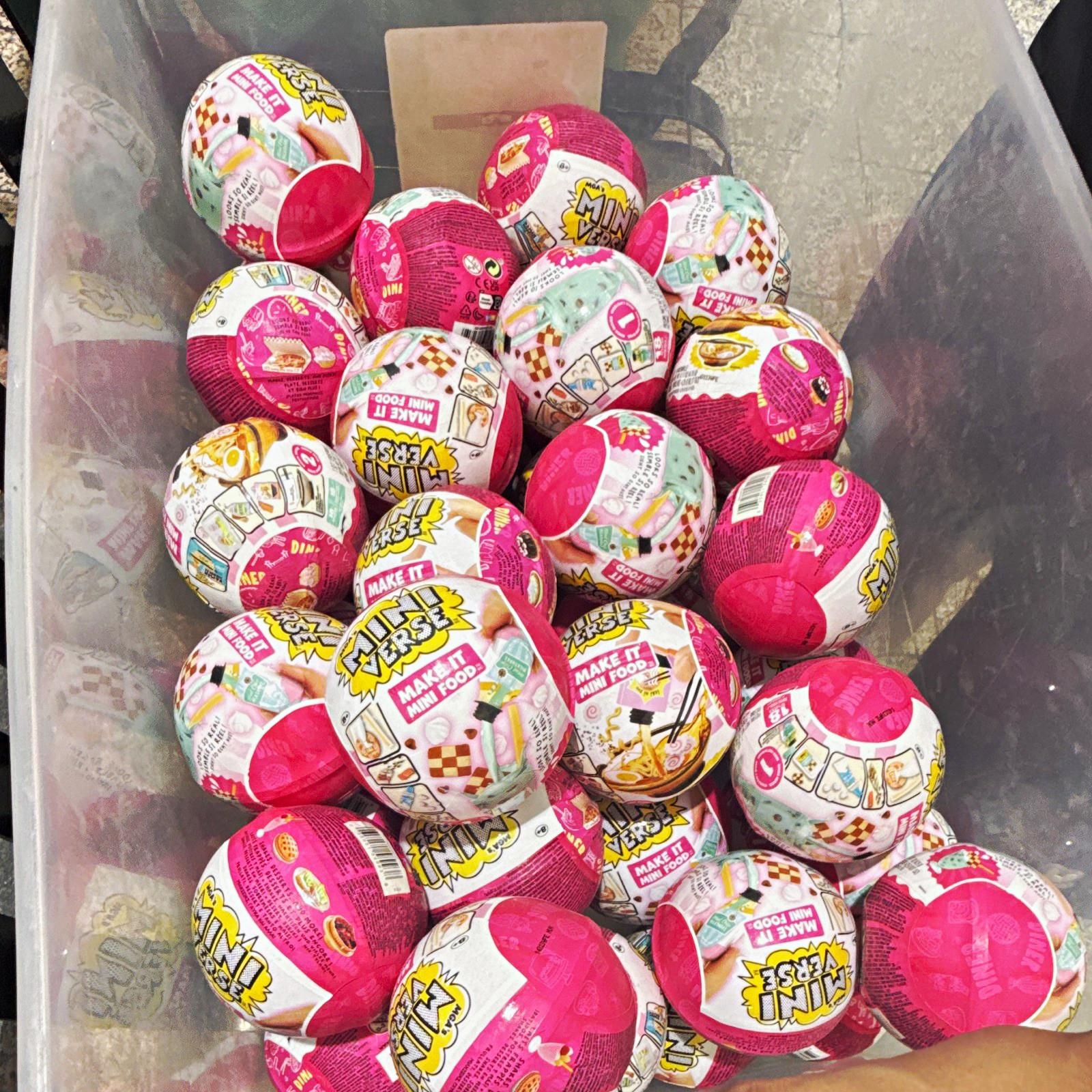60 count MGA's Miniverse Make It Mini Food Blind Pack Sealed Surprise Ball.