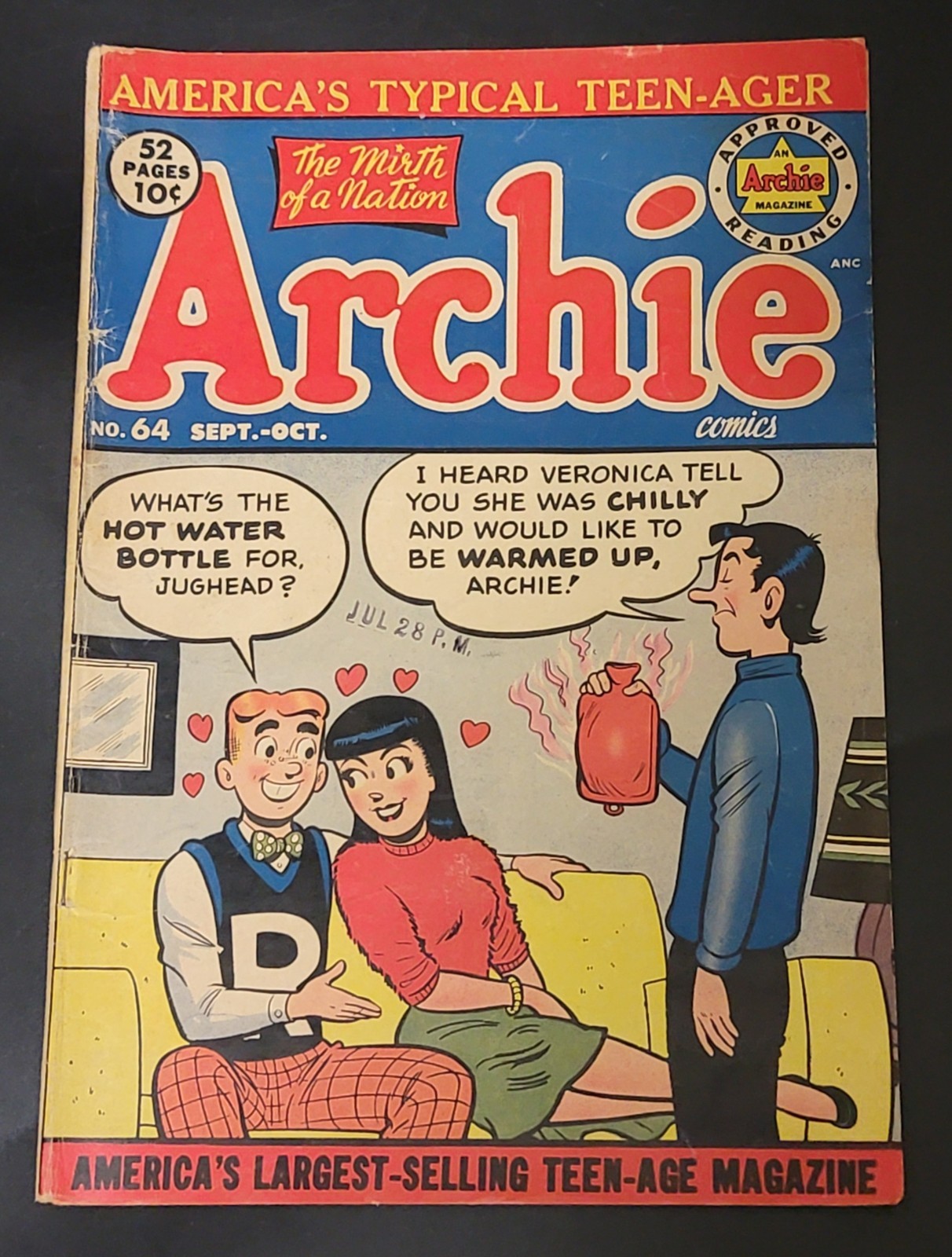 Archie (1943) #64 George Frese & Bill Vigoda - Centerfold Detached VG-