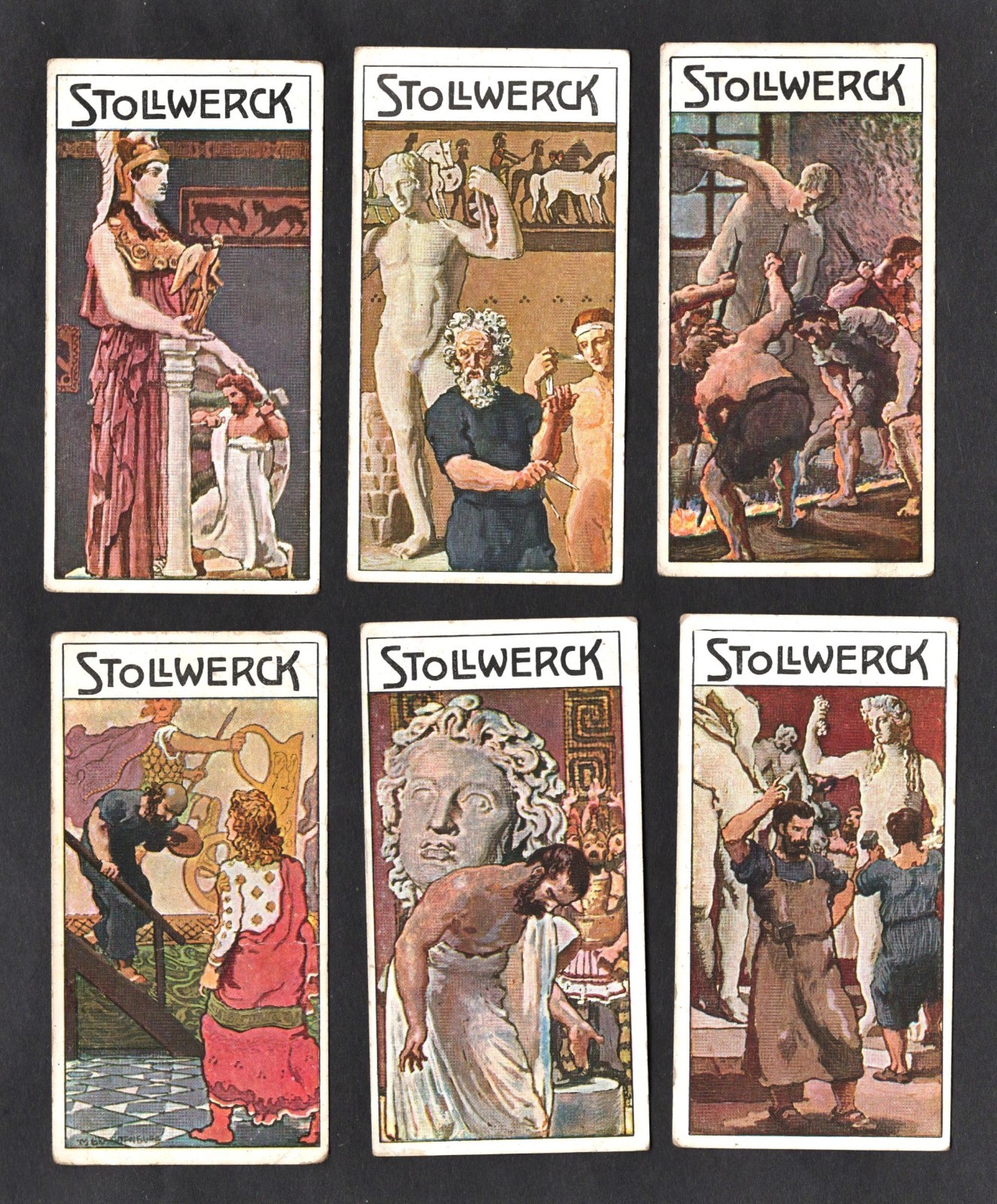 Stollwerck Heroes Album 1909 Card Set Series 413 Greek Sculptors Myron Apelles Stollwerck Heroes Album 1909 Card Set Series 413 Greek Sculptors Myron Apelles