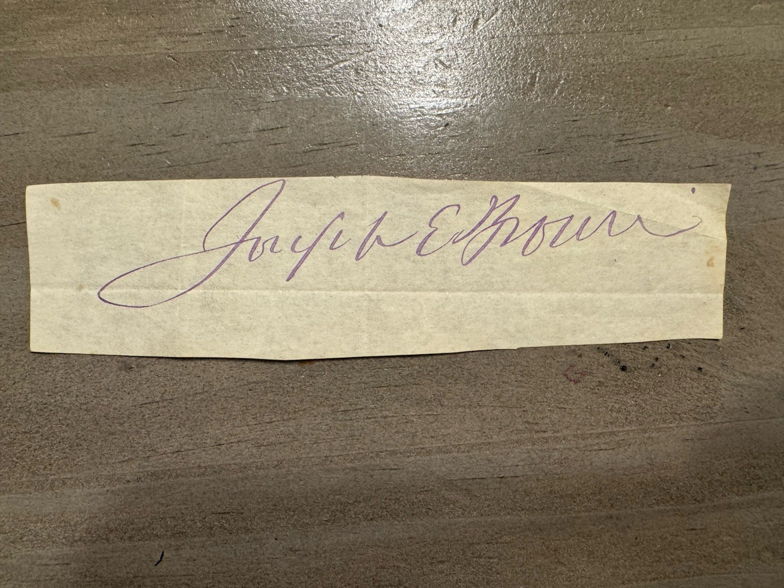 Joseph E Brown Historical Cut Signature Autograph on Paper Not Authenticated