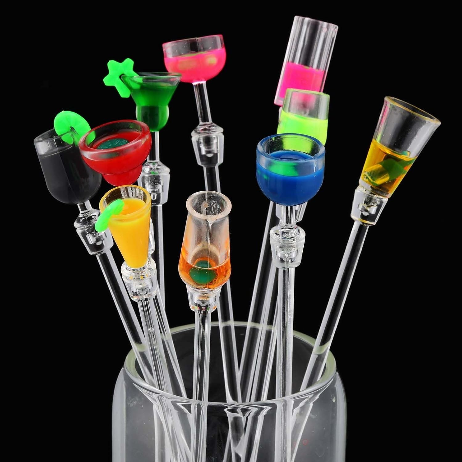 10 Pcs Swizzle Sticks Cocktail Artistics Wine glass Plastic Beverage Stirrers 10 Pcs Swizzle Sticks Cocktail Artistics Wine glass Plastic Beverage Stirrers