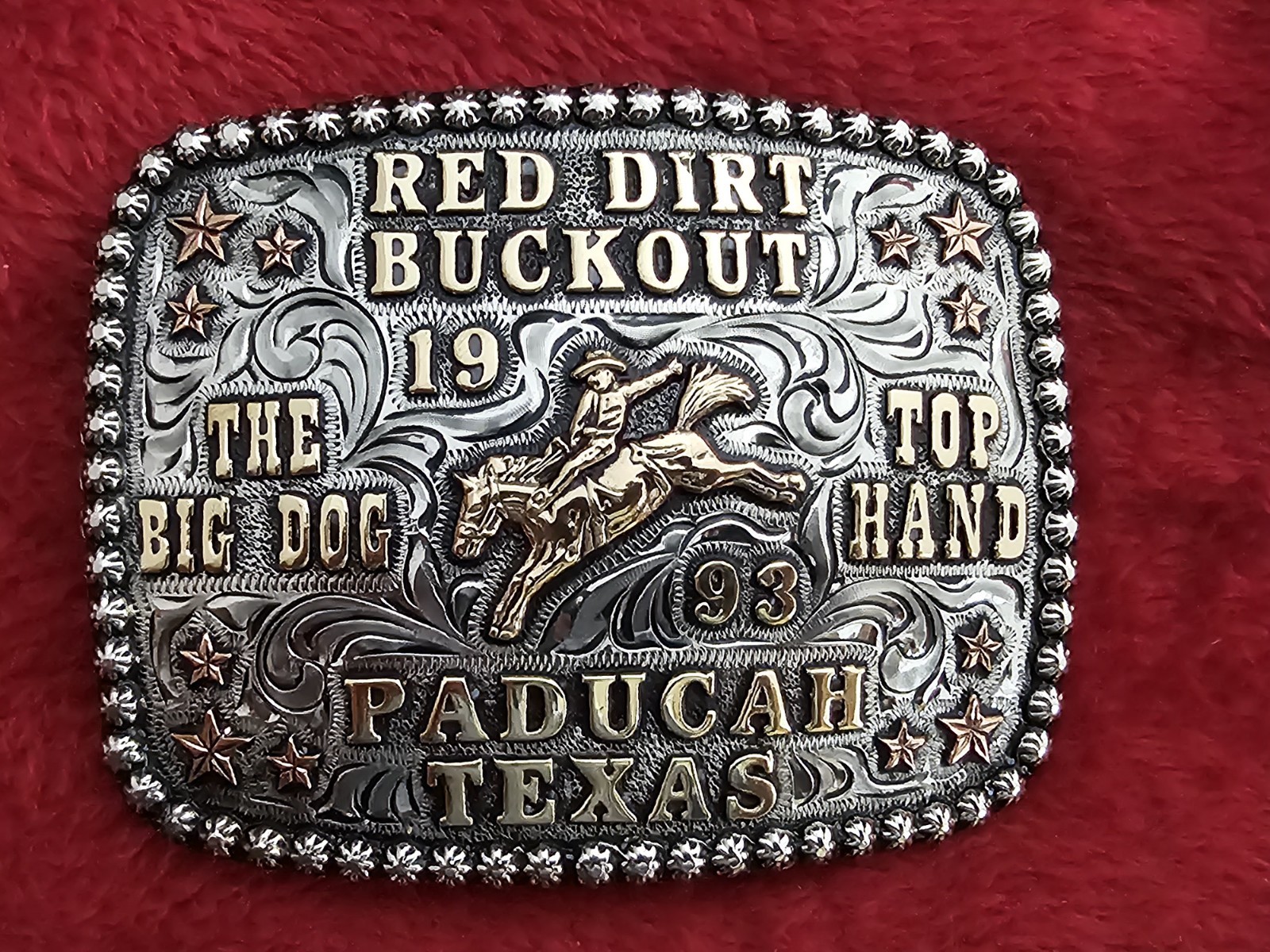 Rodeo X~Treme Bronc Riding☆RARE☆1993☆CHAMPION TROPHY BUCKLE☆Paducah Texas☆799