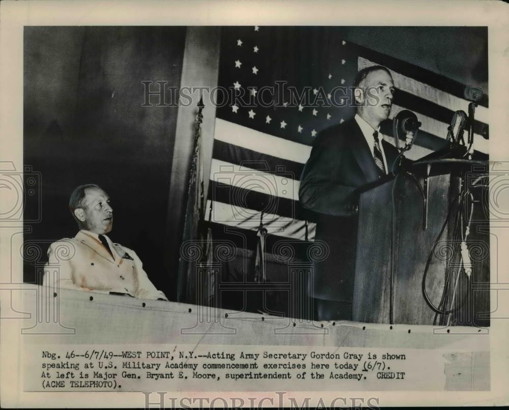 1949 Press Photo Gordon Gray Shown Speaking at US Military Academy Commencement 1949 Press Photo Gordon Gray Shown Speaking at US Military Academy Commencement