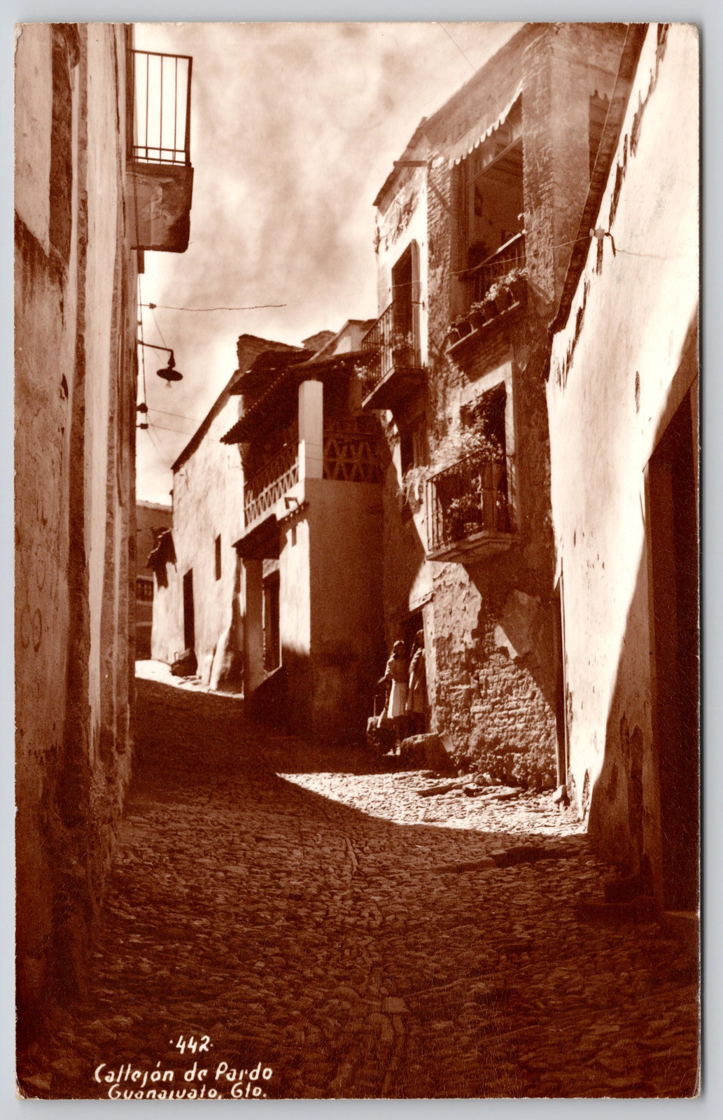 Guanajuato Mexico Historic Alley Street RPPC Postcard c1950s