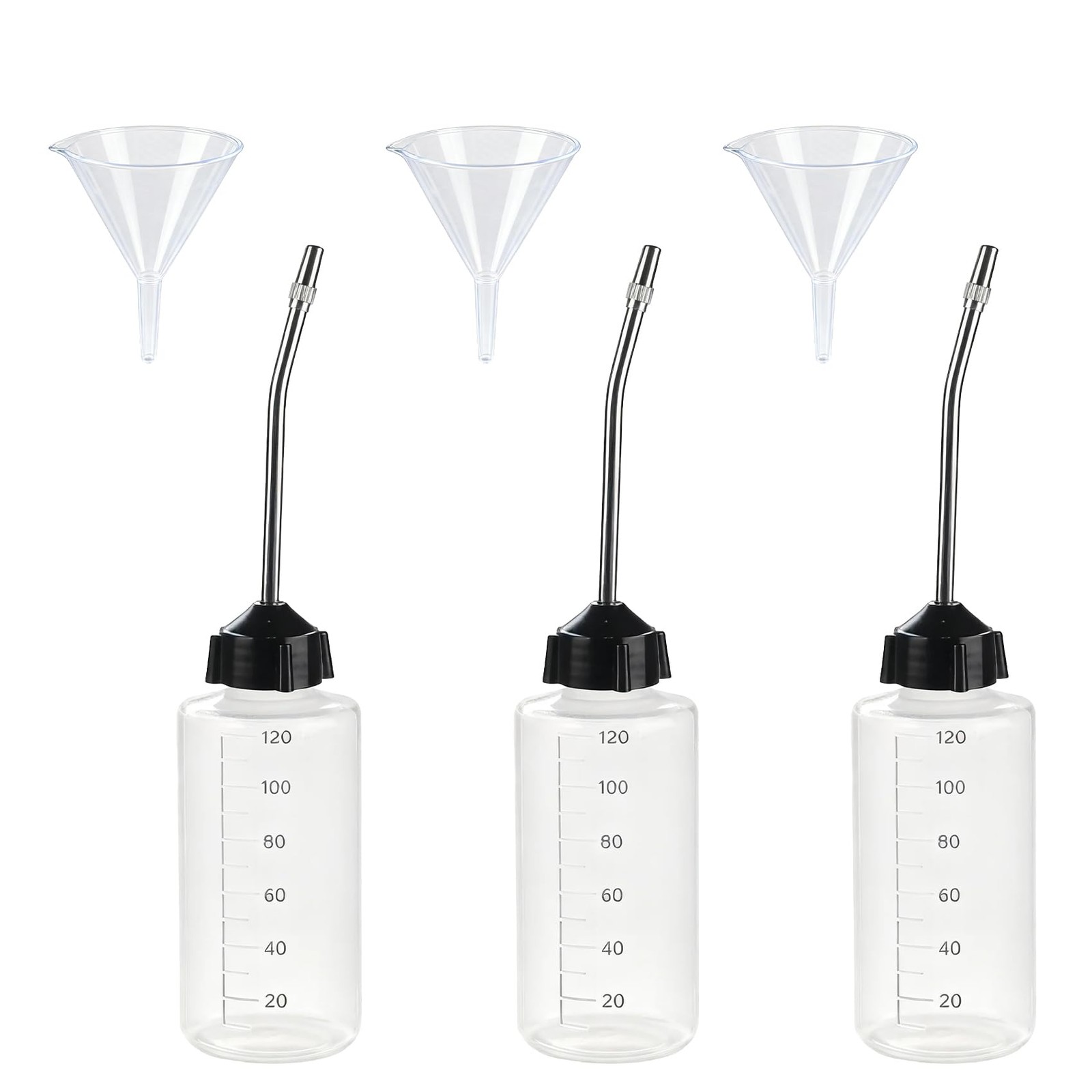 WHTCHSU 3 Pcs Needle Oiler (4 OZ), Precision Gun 3 Count (Pack of 1), white WHTCHSU 3 Pcs Needle Oiler (4 OZ), Precision Gun 3 Count (Pack of 1), white