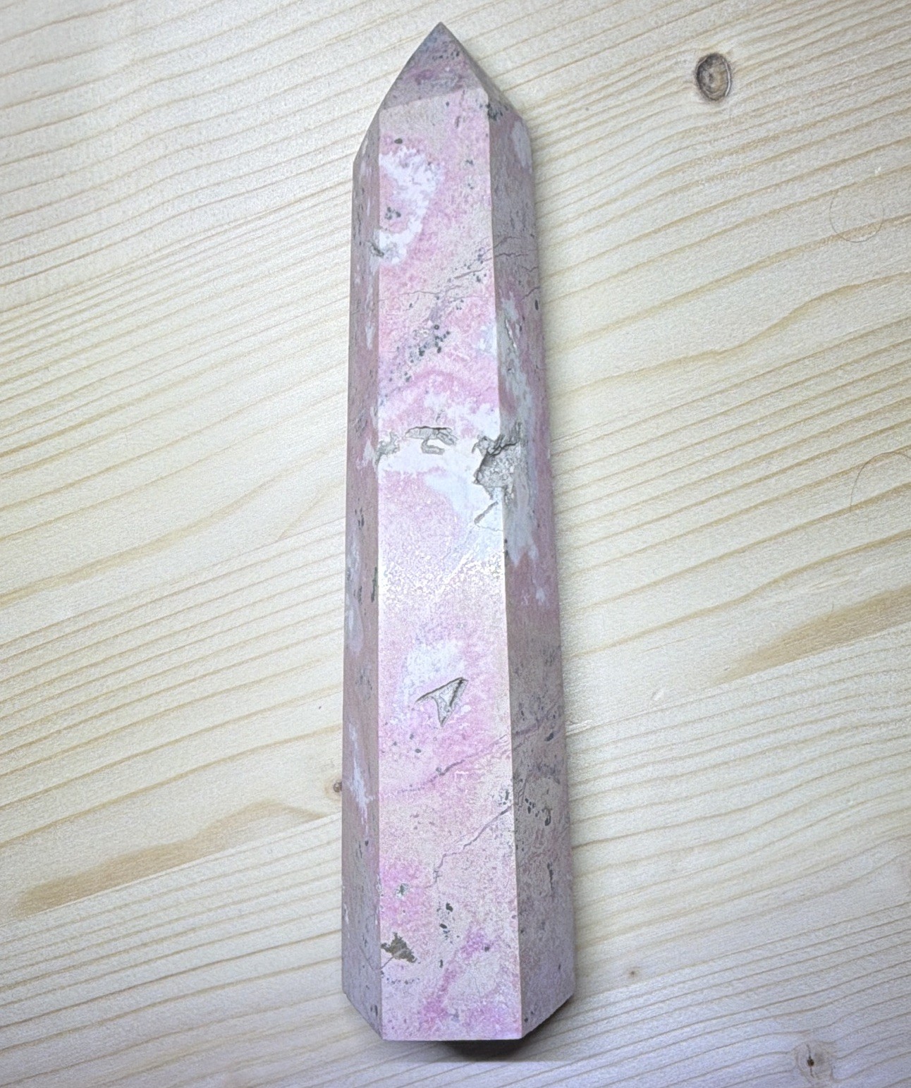 Beautiful Polished, Natural Pink Rhodochrosite, Obelisk