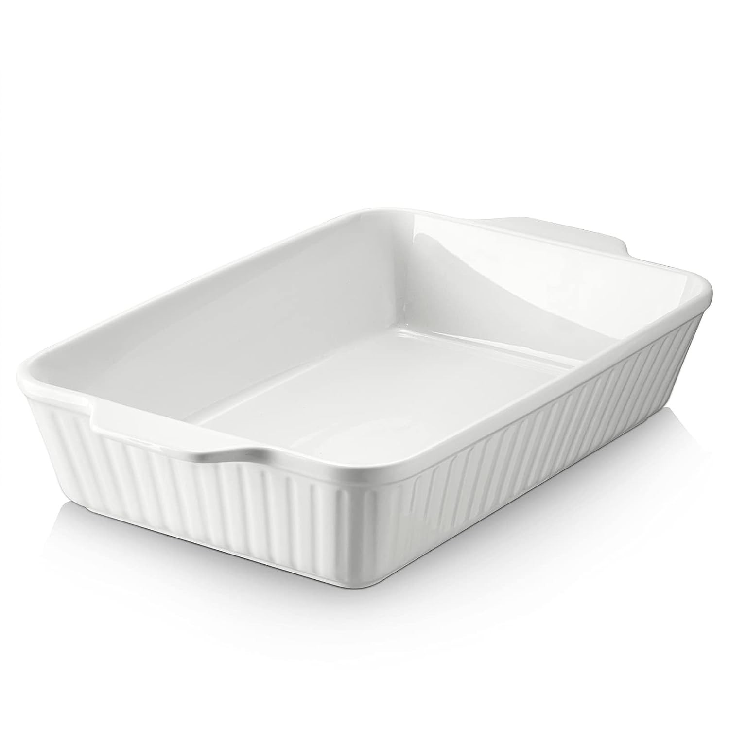 DOWAN Casserole Dish, 9x13 Ceramic Baking Dish, Large Lasagna Pan Deep for Oven,