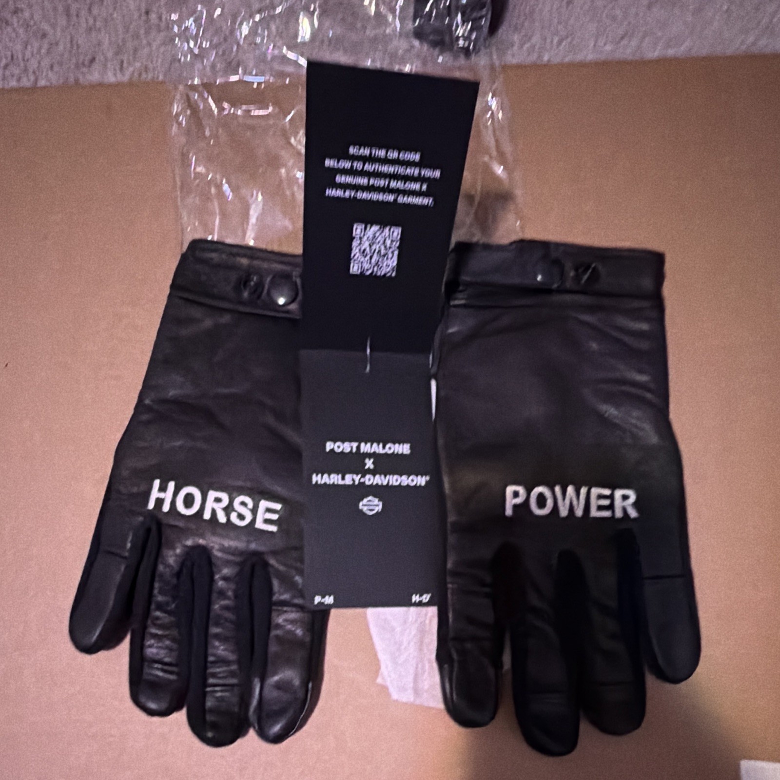 Harley Davidson, Post Malone, Horsepower Gloves Extra Large New Tag