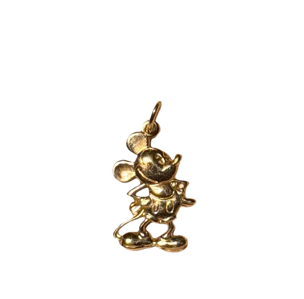 Authentic Vintage Disney 14k Yellow Gold Mickey Mouse Pendant Charm 1.6g