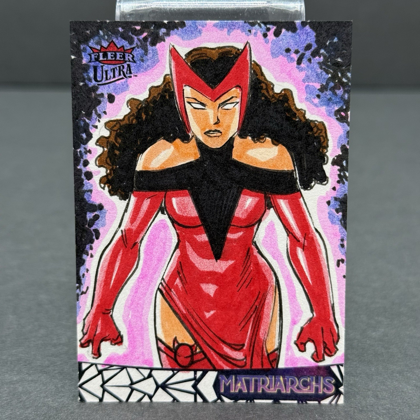2024 Fleer Ultra Matriarchs of Marvel Art Sketch Card 1/1 Scarlet Witch Mat-79