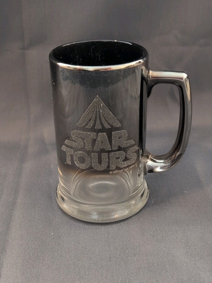 Disney Mug 1986 STAR TOURS Smoky Tankard DISNEYLAND Exclusive WARS 1987 Disney Mug 1986 STAR TOURS Smoky Tankard DISNEYLAND Exclusive WARS 1987